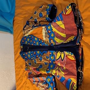 One of a Kind Ankara Patchwork Peplum Blazer